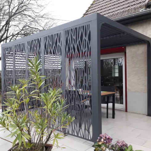Pergola Bioclimatica da Giardino 360x300 Alluminio Lamelle Frangivista