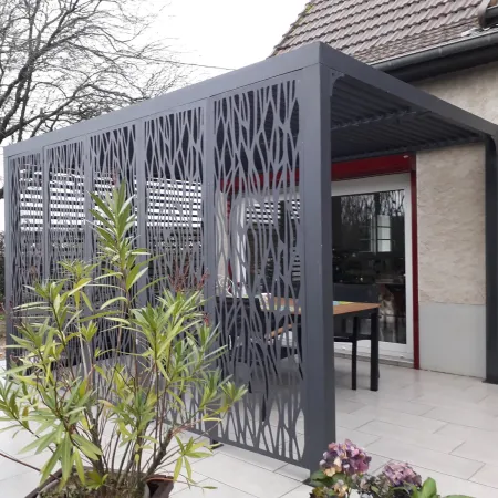 Pergola Bioclimatica da Giardino 360x300 Alluminio Lamelle Frangivista