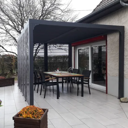 Pergola Bioclimatica da Giardino 360x300 Alluminio Lamelle Frangivista