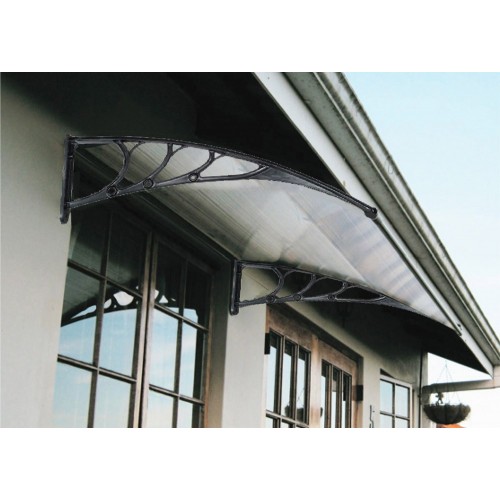 Pensilina Tettoia 120x80 Opaco in Policarbonato Copertura Portone Finestra