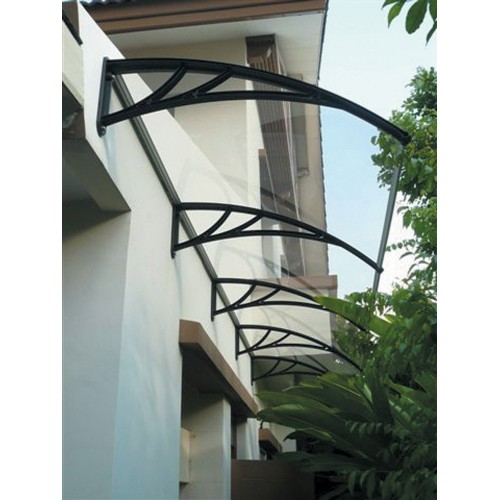 Pensilina Tettoia 120x80 Policarbonato Trasparente Porta Finestra Alveolare