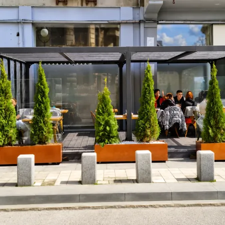 Pergola Bioclimatica Doppia 360x600 Frangivista con Lamelle Orientabili