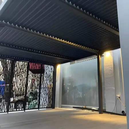 Pergola Bioclimatica Doppia 360x600 Frangivista con Lamelle Orientabili