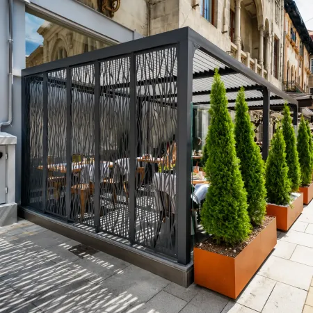 Pergola Bioclimatica Doppia 360x600 Frangivista con Lamelle Orientabili