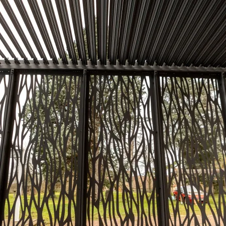 Pergola Bioclimatica Doppia 360x600 Frangivista con Lamelle Orientabili