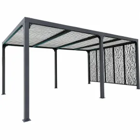 Pergola Bioclimatica Doppia 360x600 Frangivista con Lamelle Orientabili