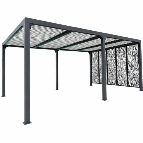 Pergola Bioclimatica Doppia 360x600 Frangivista con Lamelle Orientabili