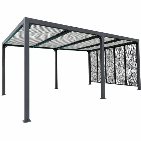 Pergola Bioclimatica Doppia 360x600 Frangivista con Lamelle Orientabili