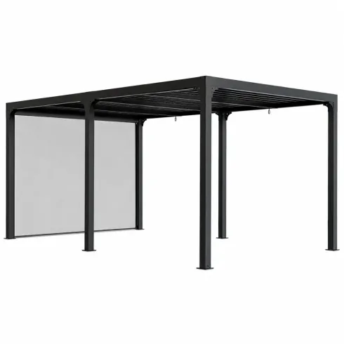 Pergola Bioclimatica Doppia 360x600 Lamelle Orientabili Tenda Laterale