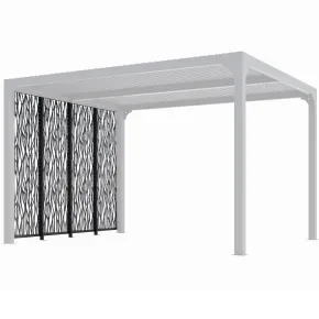 Set 4 Pannelli in Acciaio Antracite per Pergola Bioclimatica Lato 3 m