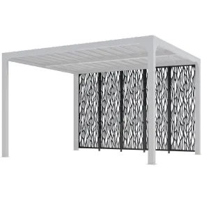 Set 5 Pannelli Acciaio Antracite per Pergola Bioclimatica Lato 3,6 m