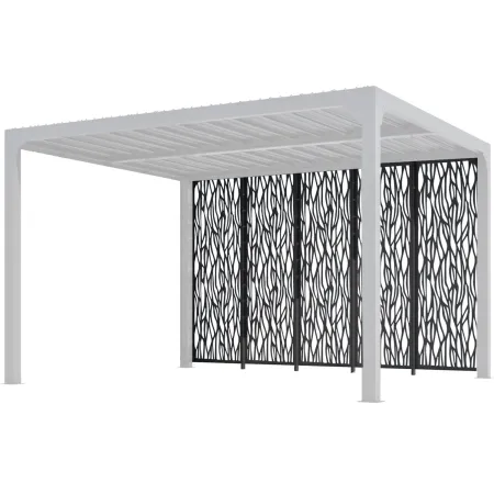 Set 5 Pannelli Acciaio Antracite per Pergola Bioclimatica Lato 3,6 m