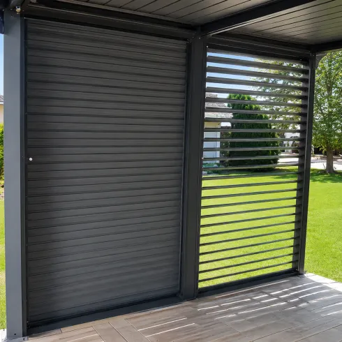 Veneziane in Alluminio 2 Pannelli per Pergola Bioclimatica Lato 3 m