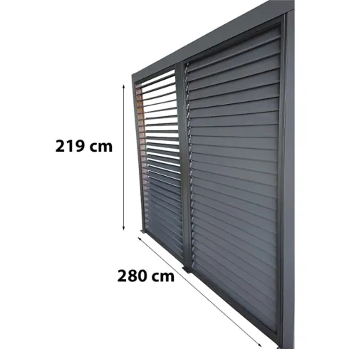 Veneziane in Alluminio 2 Pannelli per Pergola Bioclimatica Lato 3 m