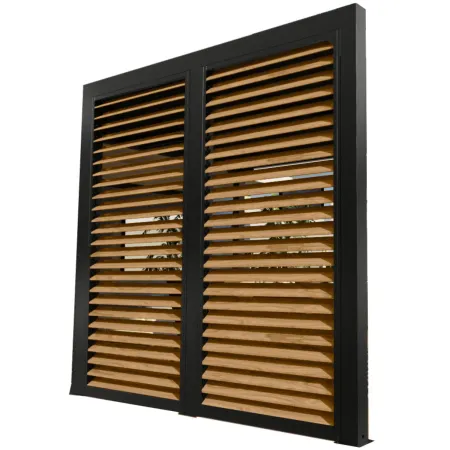Veneziane 2 Pannelli Effetto Legno per Pergola Bioclimatica Lato 3 m