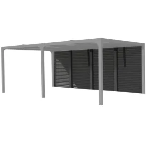 Set 3 Veneziane Laterali Alluminio per Pergola Bioclimatica Lato 3,6 m