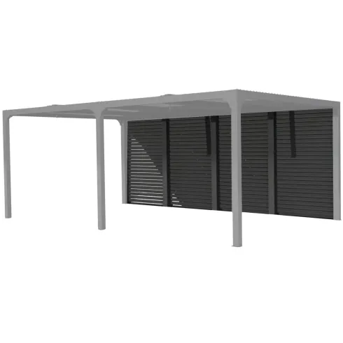 Set 3 Veneziane Laterali Alluminio per Pergola Bioclimatica Lato 3,6 m