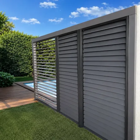 Set 3 Veneziane Laterali Alluminio per Pergola Bioclimatica Lato 3,6 m