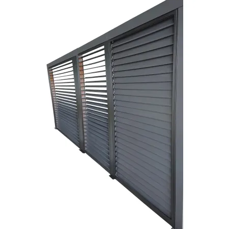 Set 3 Veneziane Laterali Alluminio per Pergola Bioclimatica Lato 3,6 m