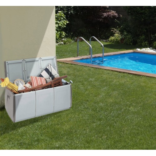 Baule Box 140 Contenitore in Resina Cassapanca Esterno Interno Storage Multiuso