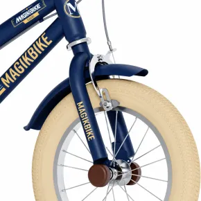 Bicicletta per Bambini 14" Blu Vintage Regolabile con Stabilizzatori 2