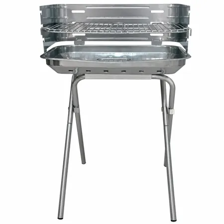 Barbecue da Esterno a Carbonella in Acciaio Regolabile 48x36 cm