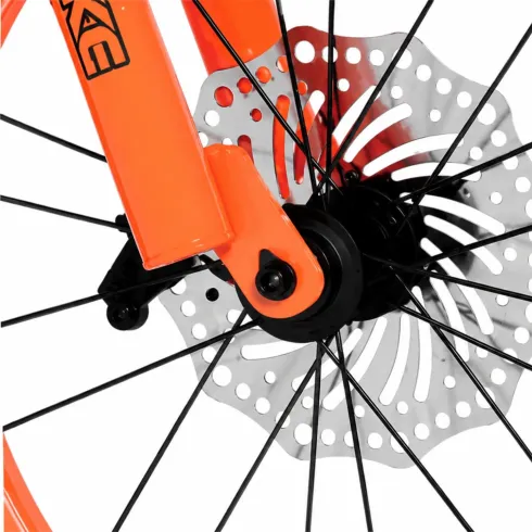 Bicicletta da Cross per Bambini 16" Arancione con Freni a Disco Rotelle