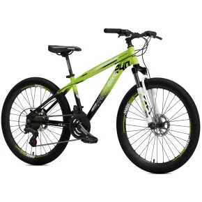 Bicicletta Mountain Bike Bambini 24" Verde Cambio Shimano Cavalletto
