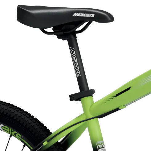 Bicicletta Mountain Bike Bambini 24" Verde Cambio Shimano Cavalletto