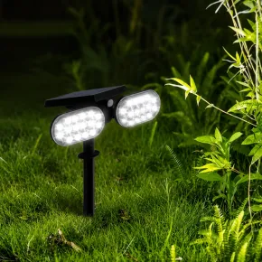 Picchetto Luce Solare 32 LED Regolabile con Sensore Movimento IP65 2