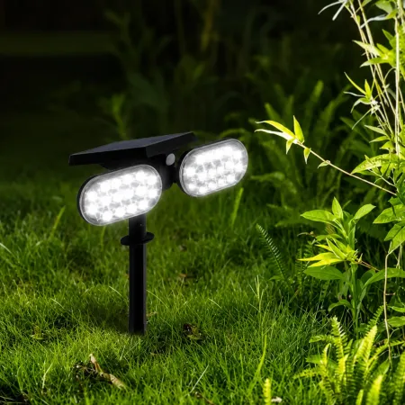 Picchetto Luce Solare 32 LED Regolabile con Sensore Movimento IP65