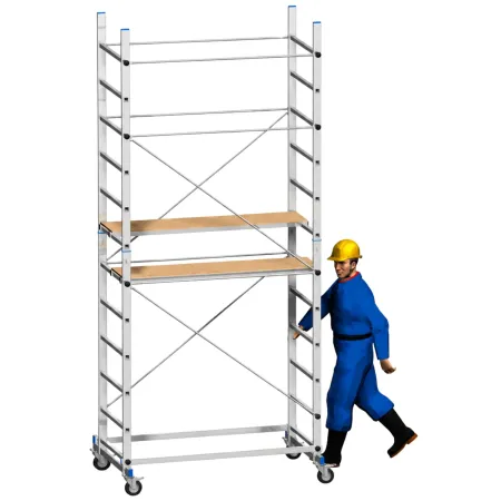Trabattello Ponteggio in Alluminio Richiudibile Marchetti 155x360 cm