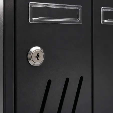 Casellario Postale 4 Posti in Acciaio Antracite Serrature con 2 Chiavi