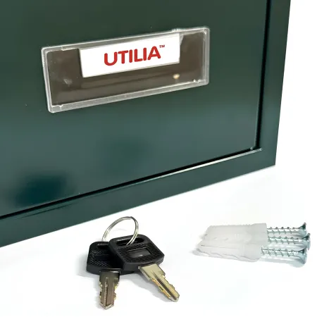 Cassetta Postale in Acciaio Verde con Serratura a Cilindro Esterno