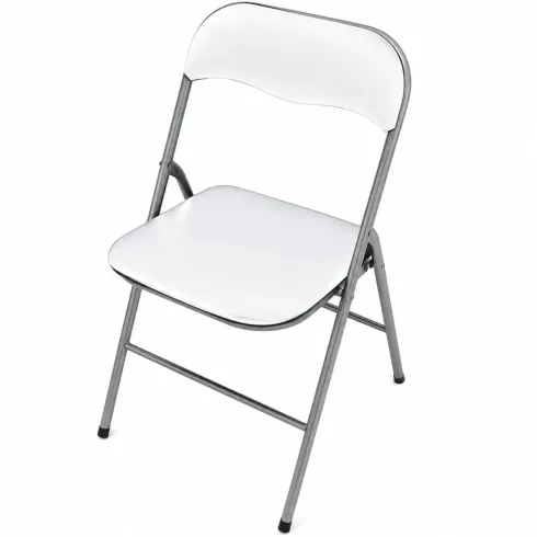 Sedia Pieghevole da Cucina Salvaspazio Bianco Opaco 44x45x78 cm