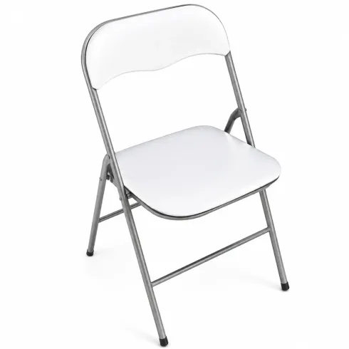 Sedia Pieghevole da Cucina Salvaspazio Bianco Opaco 44x45x78 cm