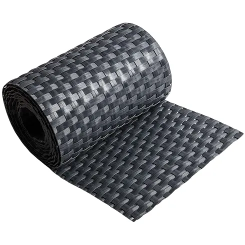 Frangivista in Rattan Artificiale Rotolo Antracite 19x204 cm Esterno