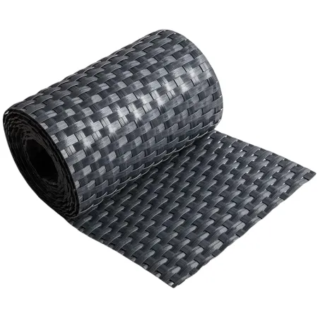 Frangivista in Rattan Artificiale Rotolo Antracite 19x204 cm Esterno