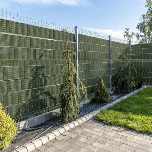 Frangivista in Rattan Artificiale Rotolo Verde 19x204 cm per Esterno