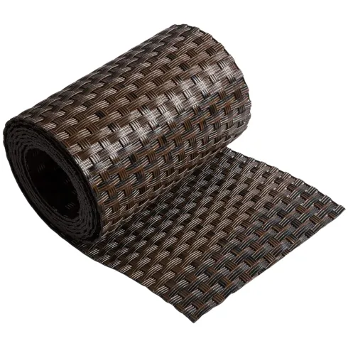 Frangivista in Rattan Artificiale Rotolo Marrone 19x204 cm Esterno