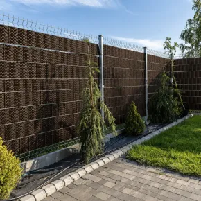 Frangivista in Rattan Artificiale Rotolo Marrone 19x204 cm Esterno 2