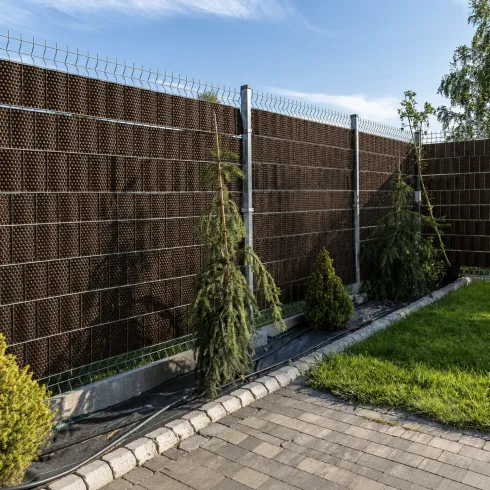 Frangivista in Rattan Artificiale Rotolo Marrone 19x204 cm Esterno