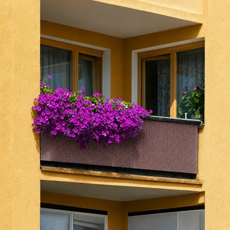 Frangivista in Rattan Artificiale Rotolo Marrone 19x204 cm Esterno