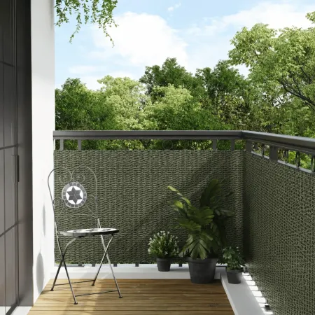 Rotolo Frangivista Rattan Artificiale Verde 1x3 m Copertura Privacy