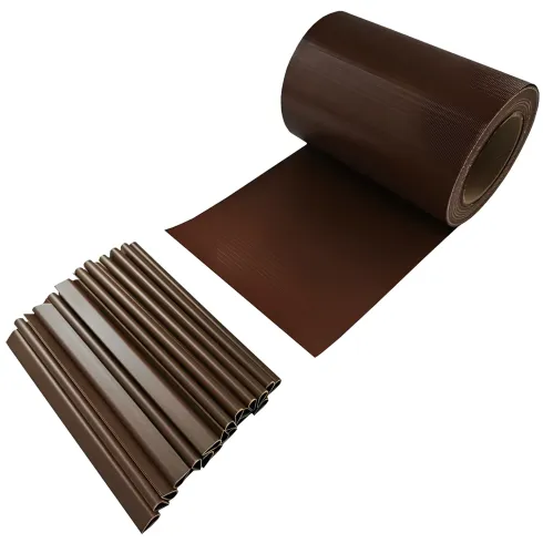 Frangivista in PVC Marrone con Clip 19x3500 cm per Recinzione Balcone