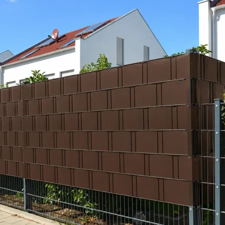 Frangivista in PVC Marrone con Clip 19x3500 cm per Recinzione Balcone