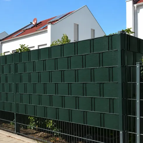 Frangivista in PVC Verde con Clip 19x3500 cm per Recinzione Balcone