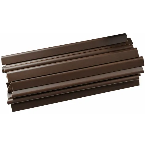 Set 20 Clip Finecorsa per Rotolo Frangivista in PVC Marrone 19 cm