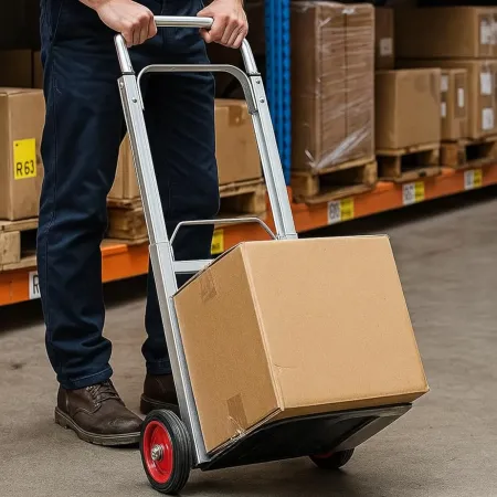 Carrello Pieghevole Portapacchi in Alluminio 37x40x110 cm Max 90kg