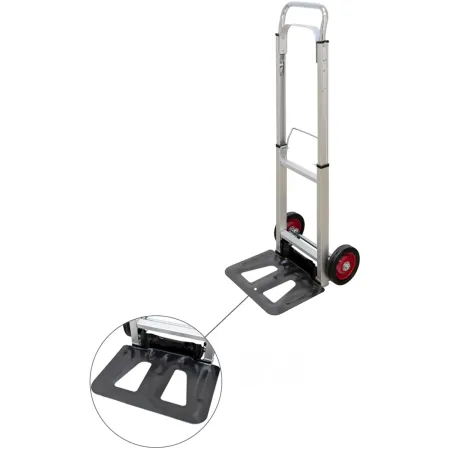 Carrello Pieghevole Portapacchi in Alluminio 37x40x110 cm Max 90kg
